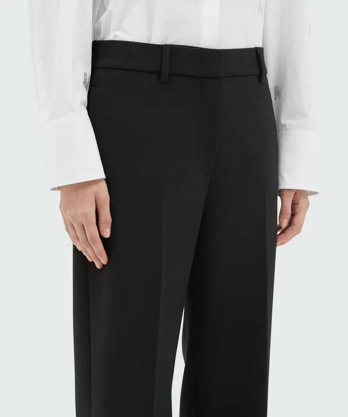 Black Tailored Palazzo Pants Women MSGM Pants And Shorts