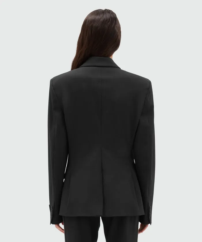 Blended Wool Jacket With Zipper Closure Women MSGM Blazers