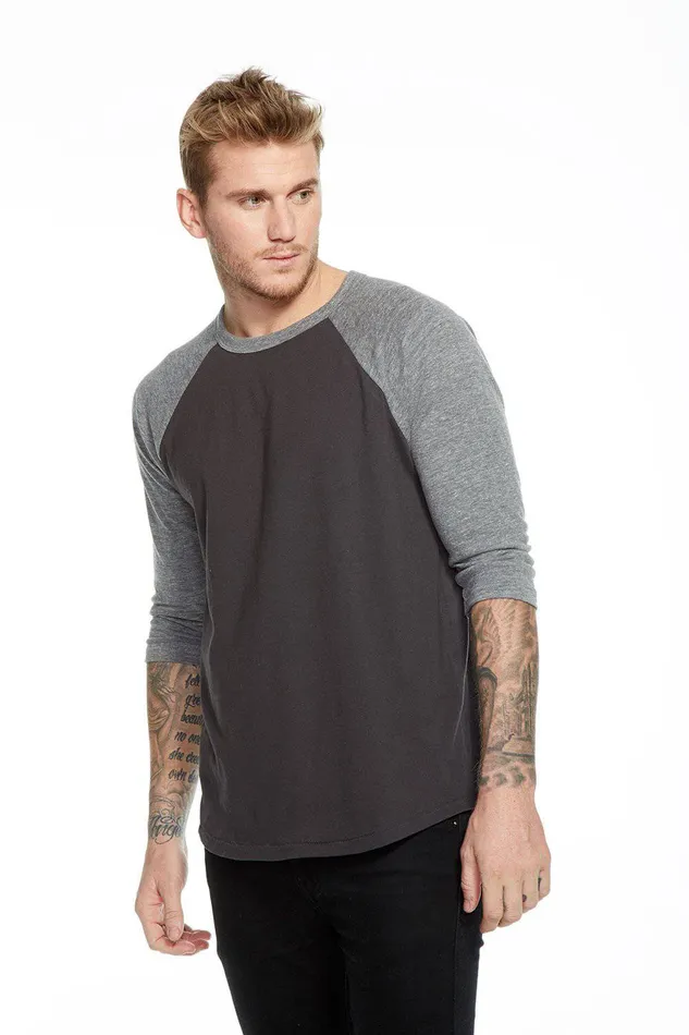 BLOCKED 34 RAGLAN TEE Mens Tops Chaser Brand