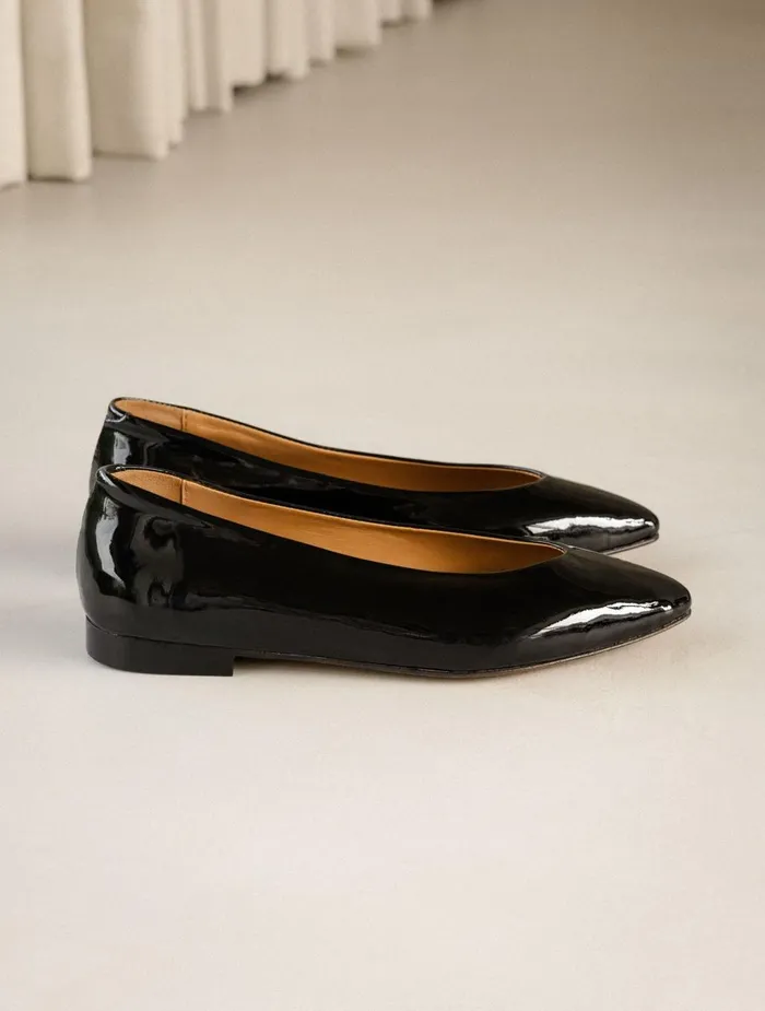 Bobbies Ballet Flats Alyssa Lacquered Black 8211 Women