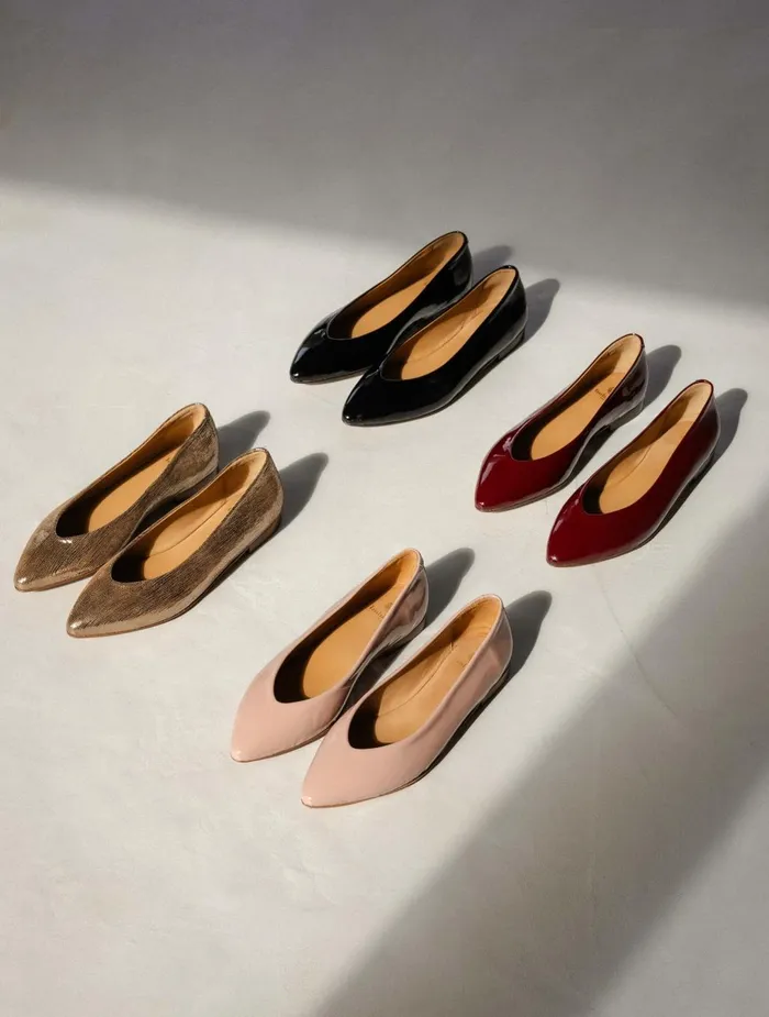 Bobbies Ballet Flats Alyssa Lacquered Black 8211 Women