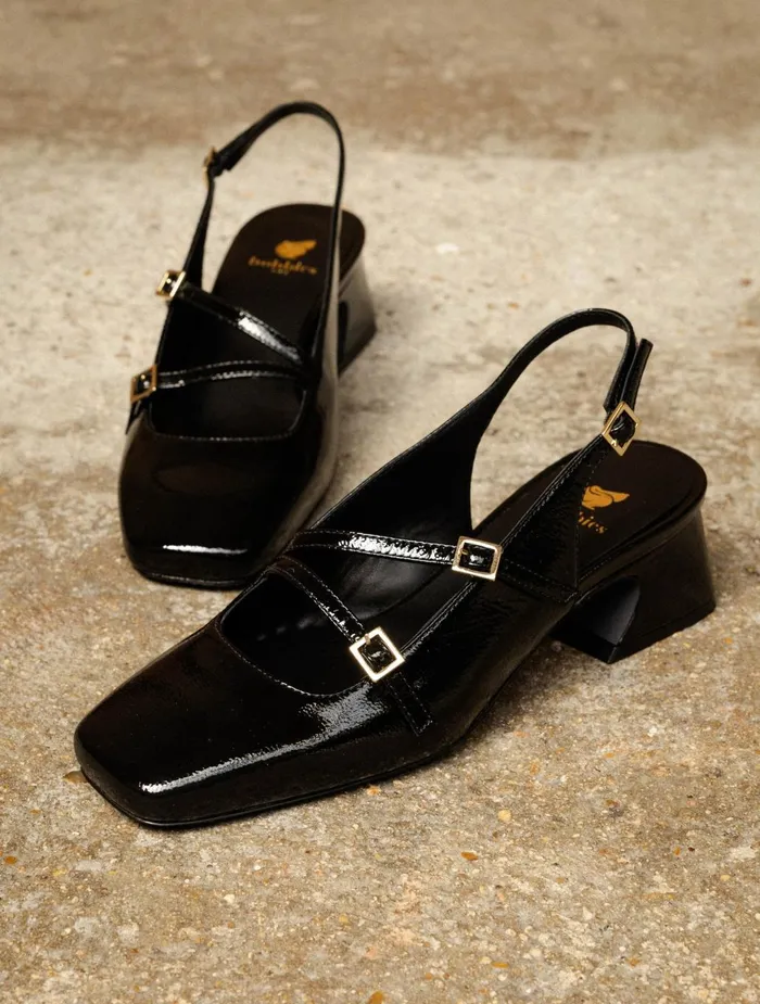Bobbies Pumps and Mary Janes Becca Black Vinyl 8211 Women