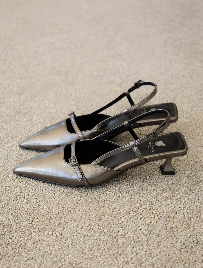 Bobbies Pumps and Mary Janes Reem Cosmic Silver 8211 Women
