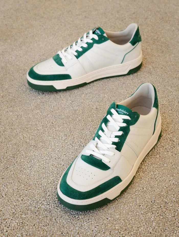 Bobbies Sneakers Cyrus Off White and Imperial Green 8211 Men
