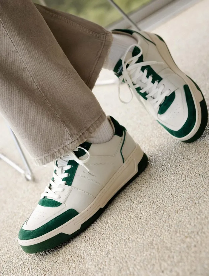 Bobbies Sneakers Cyrus Off White and Imperial Green 8211 Men