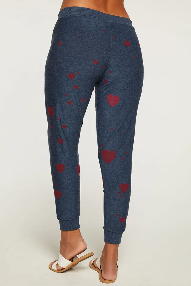 Bottoms Chaser Brand Womens Plum Hearts Pant Bottoms Chaser Brand Womens Plum Hearts Pant