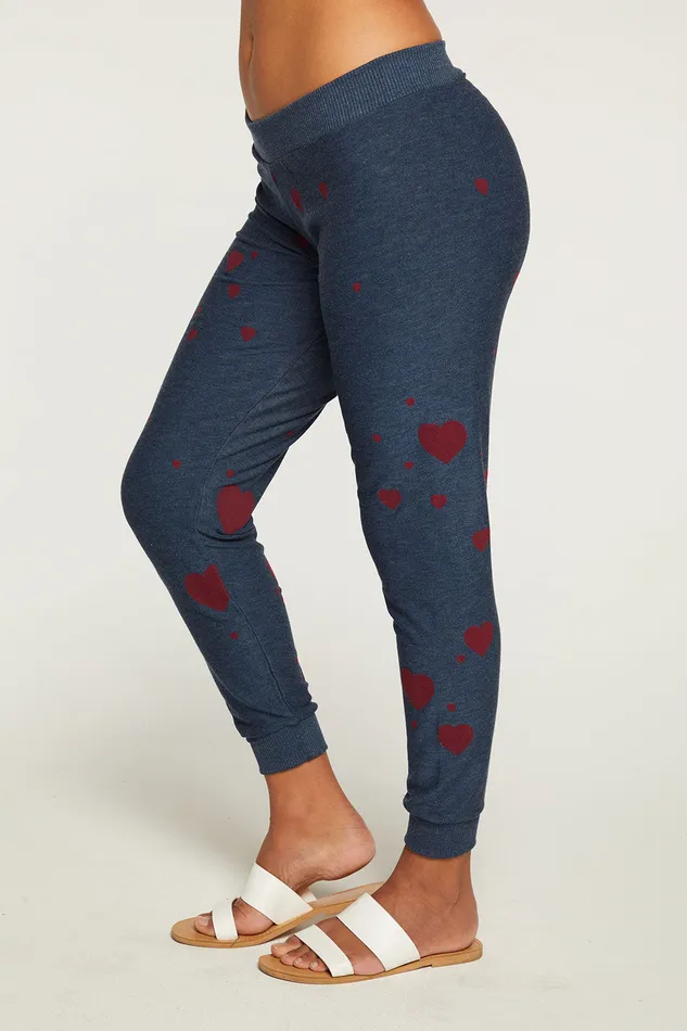 Bottoms Chaser Brand Womens Plum Hearts Pant Bottoms Chaser Brand Womens Plum Hearts Pant
