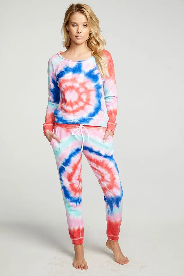 Bottoms Tie Dye Bolts Pant Chaser Brand Womens