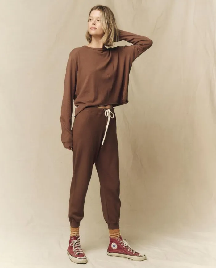 Bottoms Women039s The Great The Cropped Sweatpant Hickory
