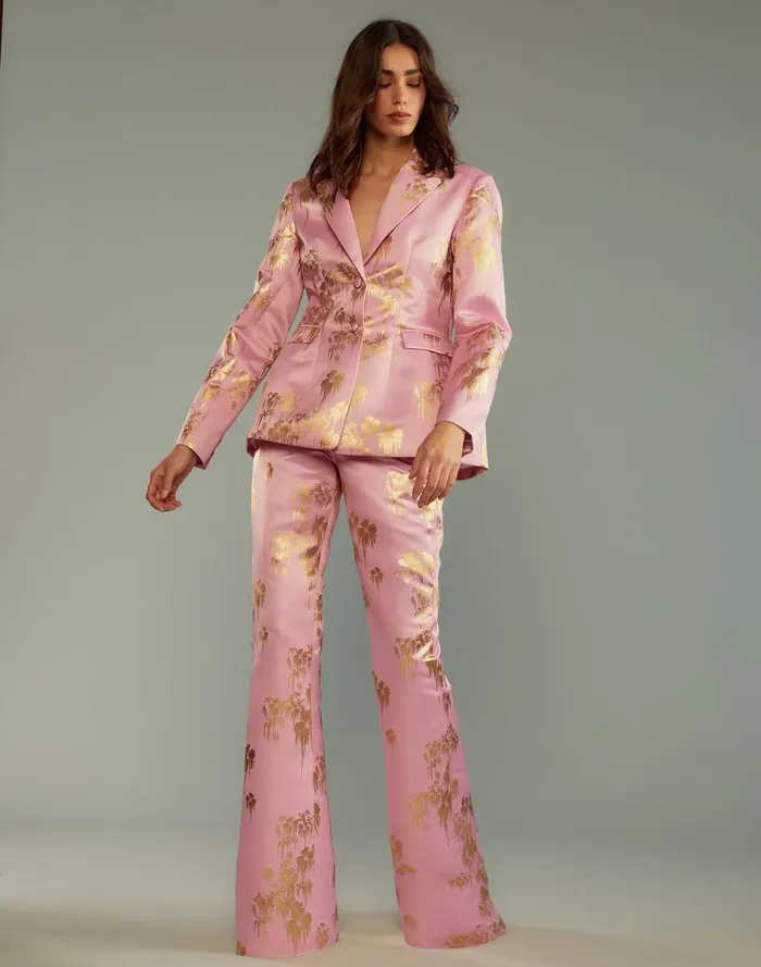 Bottoms Women Cynthia Rowley Dripping In Gold Pants