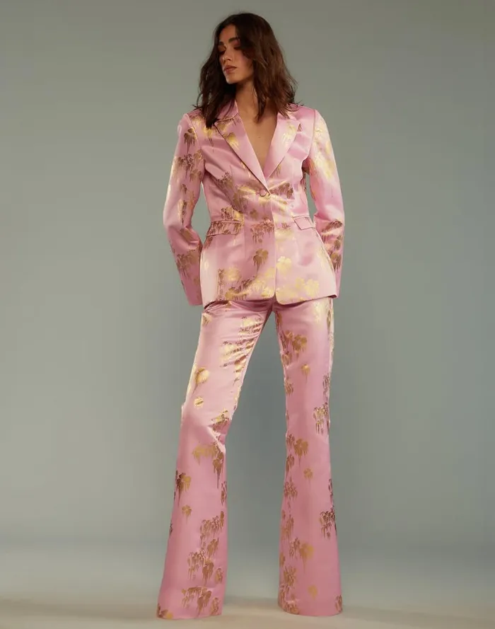 Bottoms Women Cynthia Rowley Dripping In Gold Pants