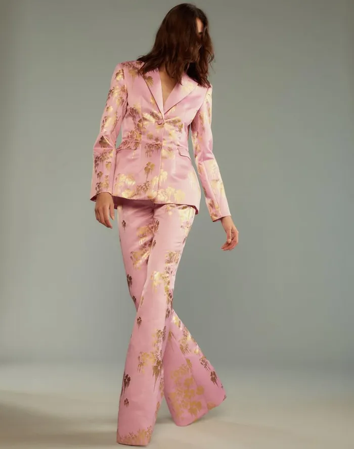 Bottoms Women Cynthia Rowley Dripping In Gold Pants