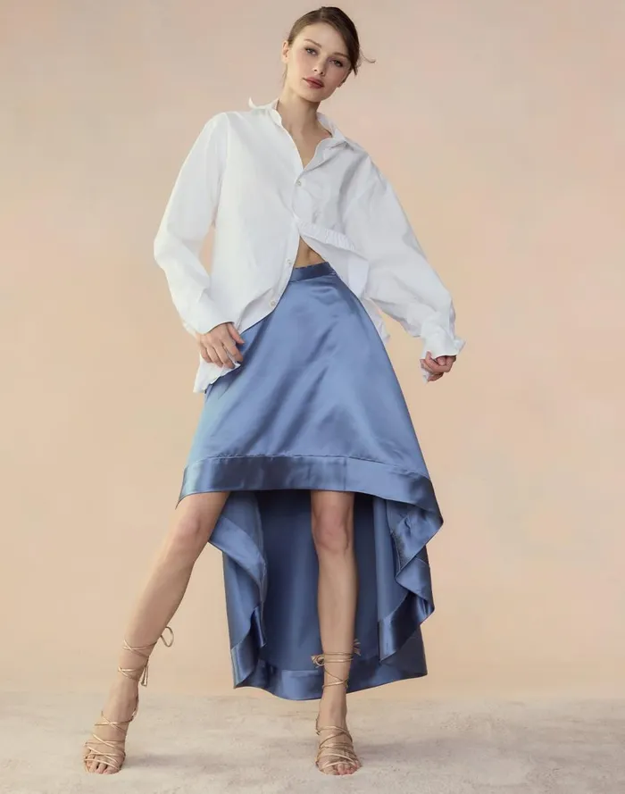 Bottoms Women Cynthia Rowley Livia Satin Skirt