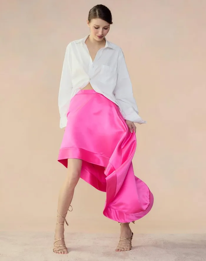 Bottoms Women Cynthia Rowley Livia Satin Skirt
