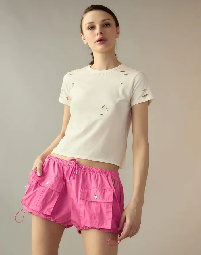 Bottoms Women Cynthia Rowley Nylon Cargo Shorts