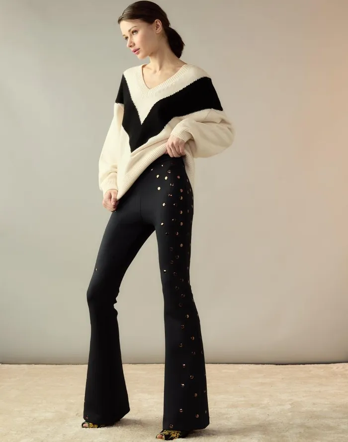 Bottoms Women Cynthia Rowley Studded Bonded Pants