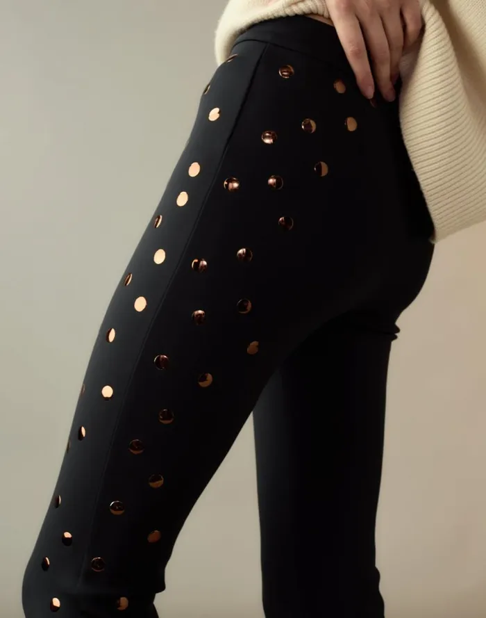 Bottoms Women Cynthia Rowley Studded Bonded Pants