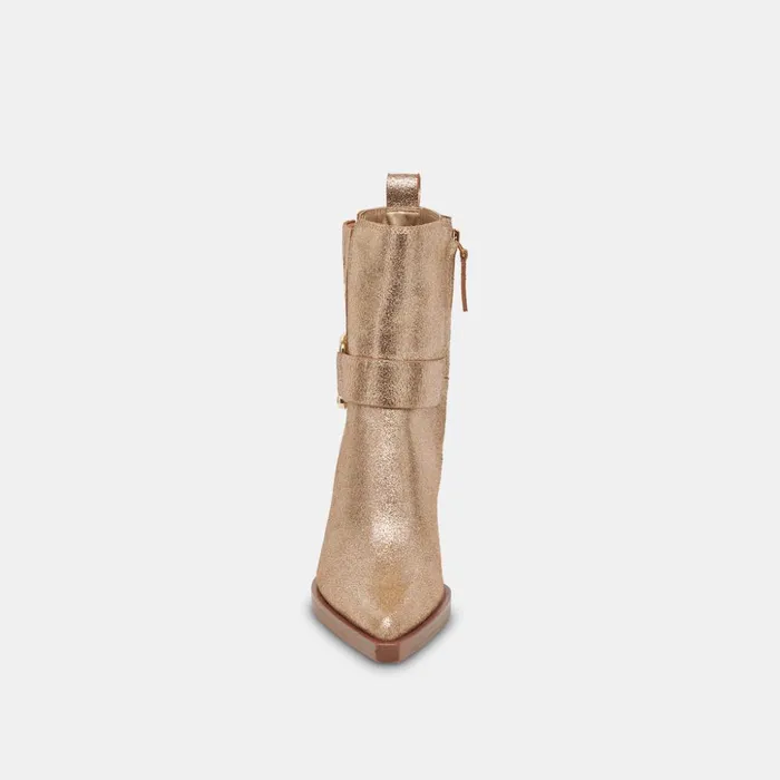 Bounty Boots Rose Gold Distressed Leather Women Dolce Vita Boots and Booties