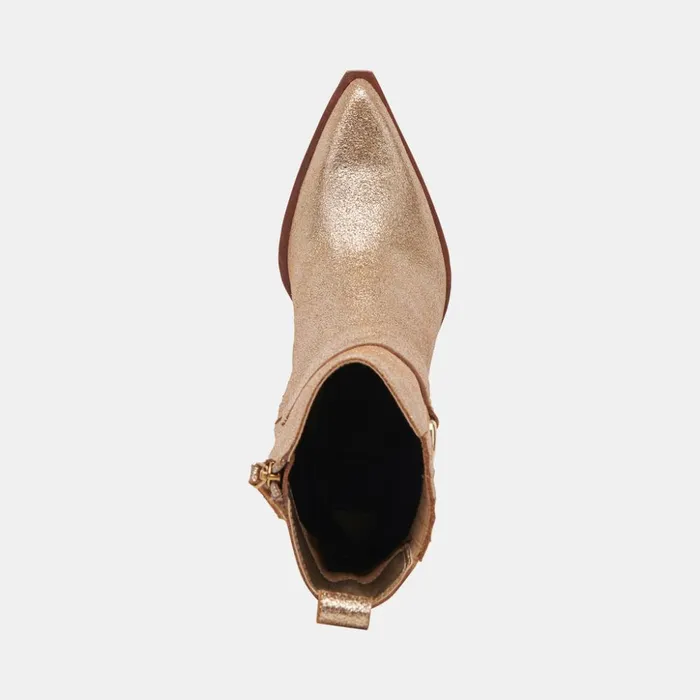 Bounty Boots Rose Gold Distressed Leather Women Dolce Vita Boots and Booties