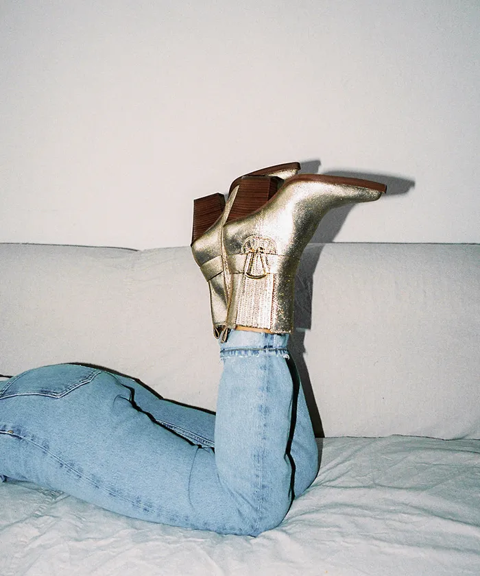 Bounty Boots Rose Gold Distressed Leather Women Dolce Vita Boots and Booties