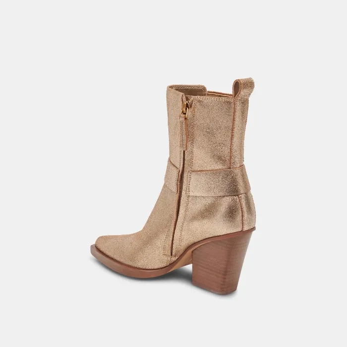 Bounty Boots Rose Gold Distressed Leather Women Dolce Vita Boots and Booties