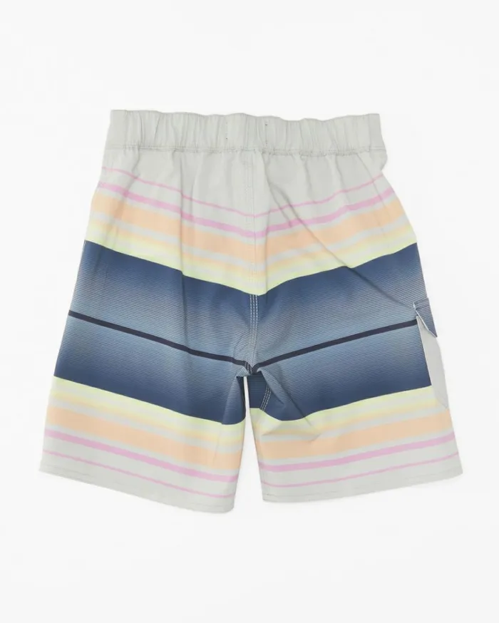 Boy039s 27 All Day Stripe Pro Performance 13034 Boardshorts Stone MenKids Billabong Side Pockets