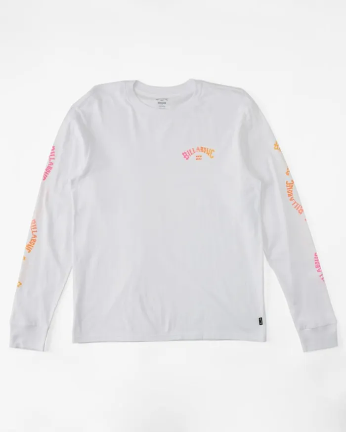 Boy039s 27 Snaking Arches Long Sleeve TShirt White Kids Billabong Toddlers and Boys 27 Yrs
