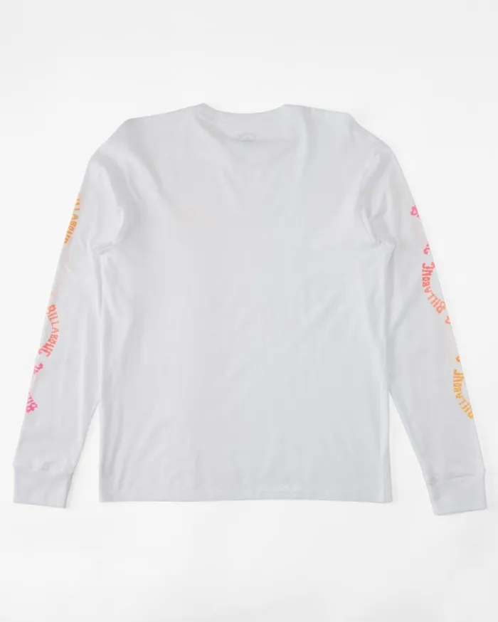 Boy039s 27 Snaking Arches Long Sleeve TShirt White Kids Billabong Toddlers and Boys 27 Yrs