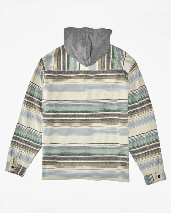 Boy039s Baja Hooded Flannel Shirt Cream Kids Billabong Boys039 Shirts