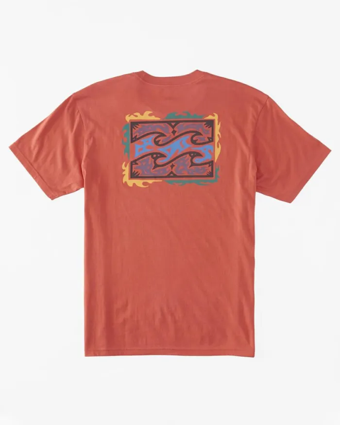 Boy039s Crayon Wave TShirt Coral MenKids Billabong TShirts