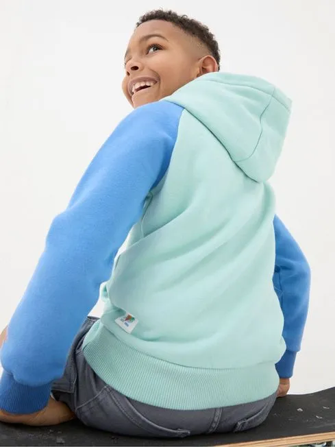 Boys Fatface Sweatshirts and Hoodies Green Skate Graphic Popover Hoodie