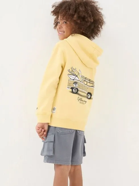 Boys Fatface Sweatshirts and Hoodies Yellow VW Popover Hoodie Boys Fatface Sweatshirts and Hoodies Yellow VW Popover Hoodie