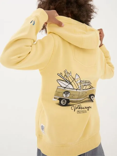 Boys Fatface Sweatshirts and Hoodies Yellow VW Popover Hoodie Boys Fatface Sweatshirts and Hoodies Yellow VW Popover Hoodie