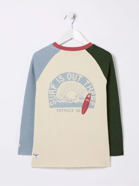 Boys Fatface TShirts and Polos Natural Waffle Jersey Raglan TShirt Boys Fatface TShirts and Polos Natural Waffle Jersey Raglan TShirt