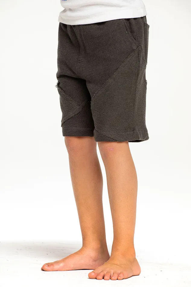 Boys Linen French Terry Blocked Reverse Panel Shorts Bottoms Chaser Brand