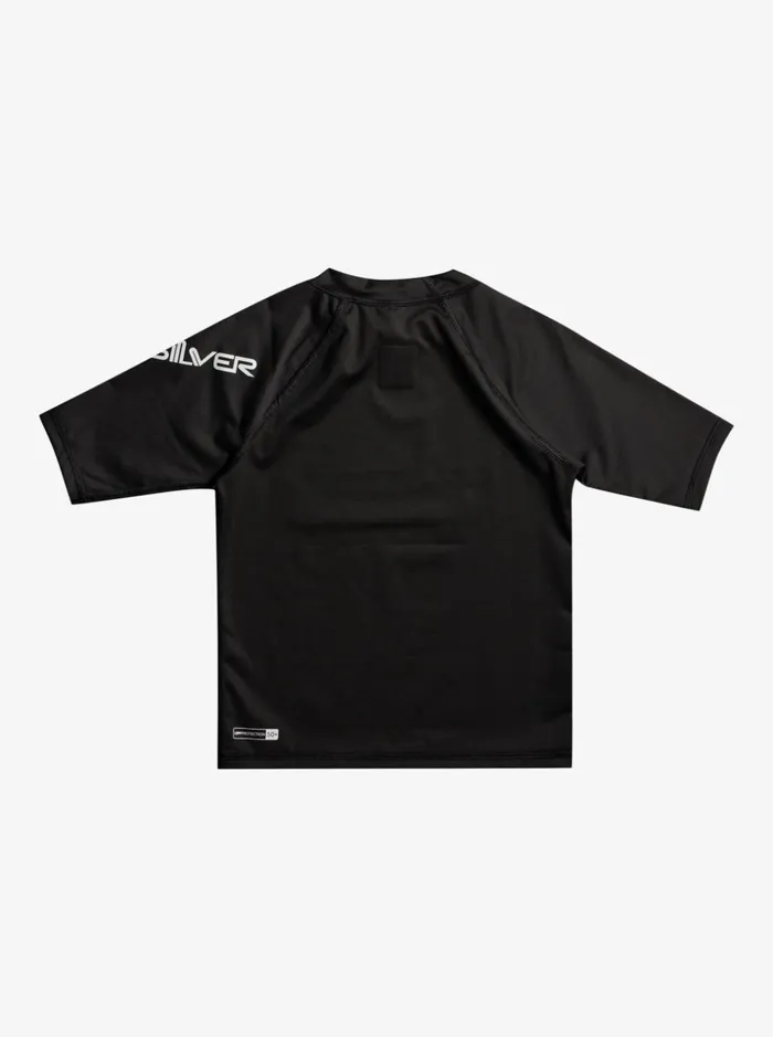Boys Quiksilver Rashguards Boy039s 27 All Time Short Sleeve UPF 50 Rashguard Black