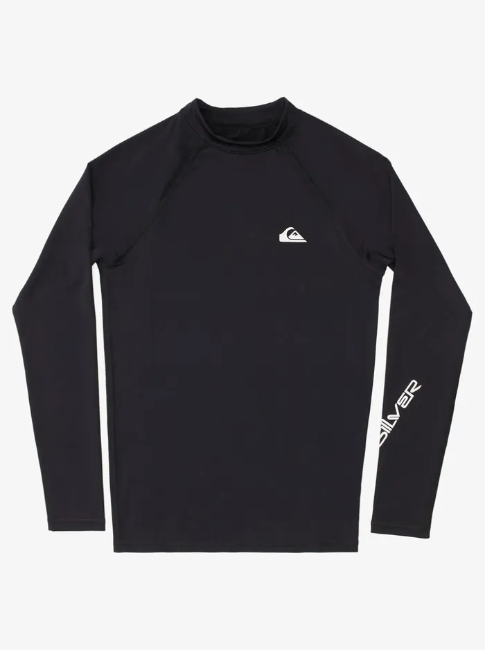 Boys Quiksilver Rashguards Boy039s 816 All Time Long Sleeve UPF 50 Rashguard Black