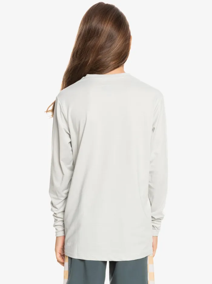 Boys Quiksilver Rashguards Boy039s 816 Heritage Heather Long Sleeve UPF 50 Surf TShirt Gray Violet Heather Boys Quiksilver Rashguards Boy039s 816 Heritage Heather Long Sleeve UPF 50 Surf TShirt Gray Violet Heather