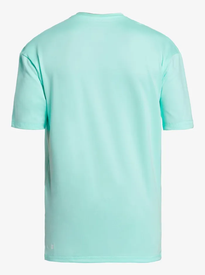 Boys Quiksilver Rashguards Boy039s 816 Solid Streak Short Sleeve UPF 50 Surf TShirt Beach Glass Boys Quiksilver Rashguards Boy039s 816 Solid Streak Short Sleeve UPF 50 Surf TShirt Beach Glass