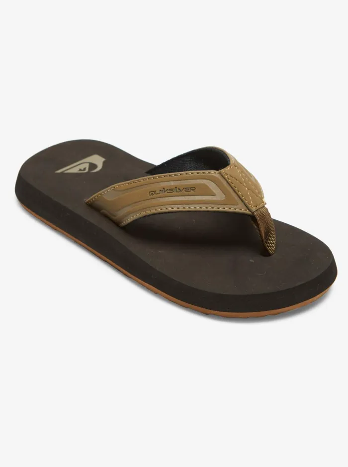 Boys Quiksilver Sandals Boy039s 816 Monkey Wrench Core Sandals Tan 1