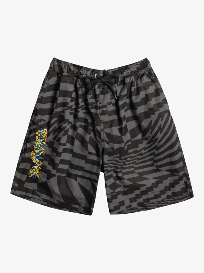 Boys Quiksilver Shorts Boy039s 816 Radical Out Elasticized Shorts Black Radical Times 231