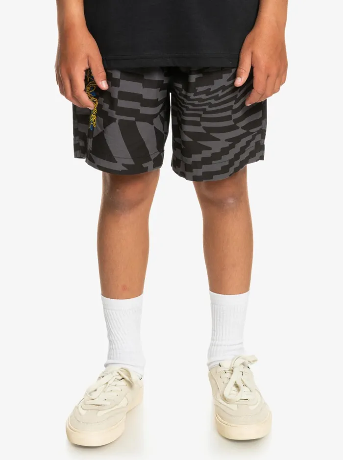 Boys Quiksilver Shorts Boy039s 816 Radical Out Elasticized Shorts Black Radical Times 231