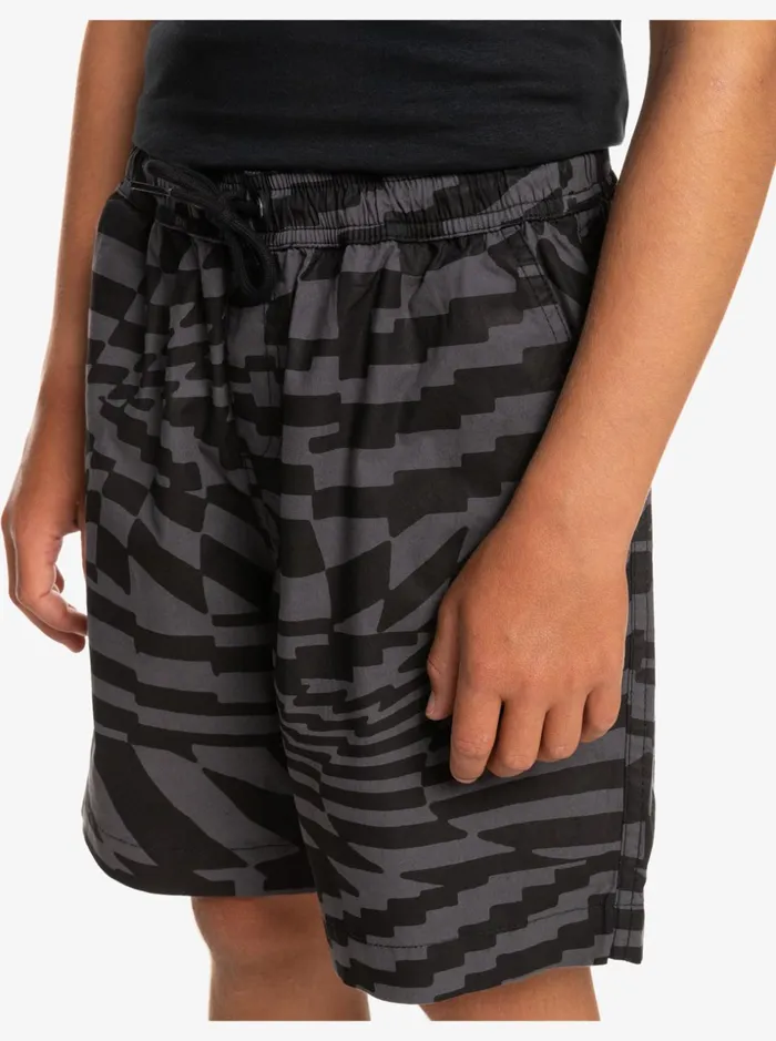 Boys Quiksilver Shorts Boy039s 816 Radical Out Elasticized Shorts Black Radical Times 231