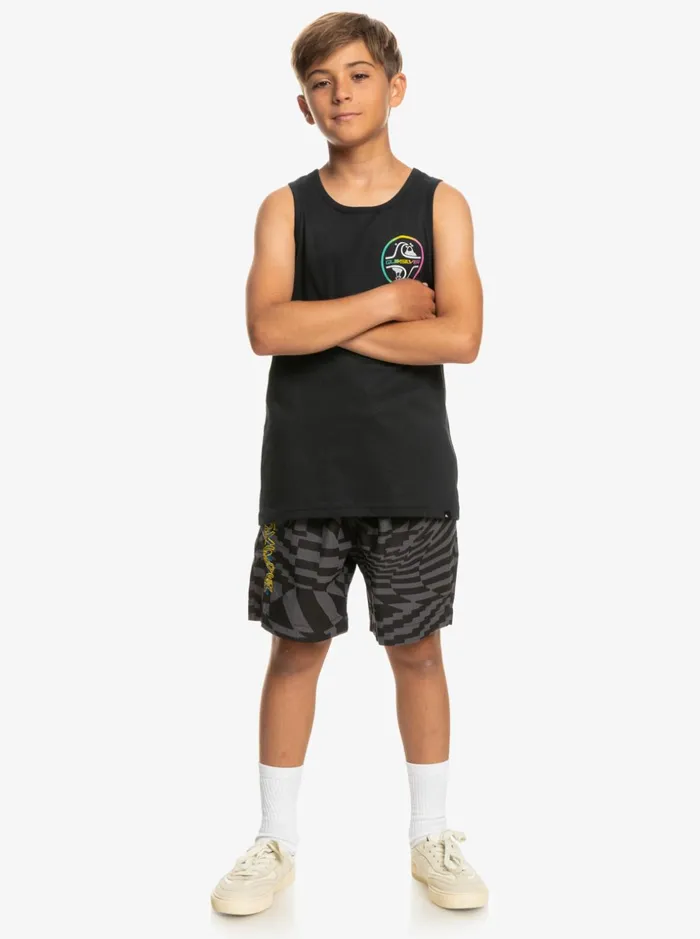 Boys Quiksilver Shorts Boy039s 816 Radical Out Elasticized Shorts Black Radical Times 231