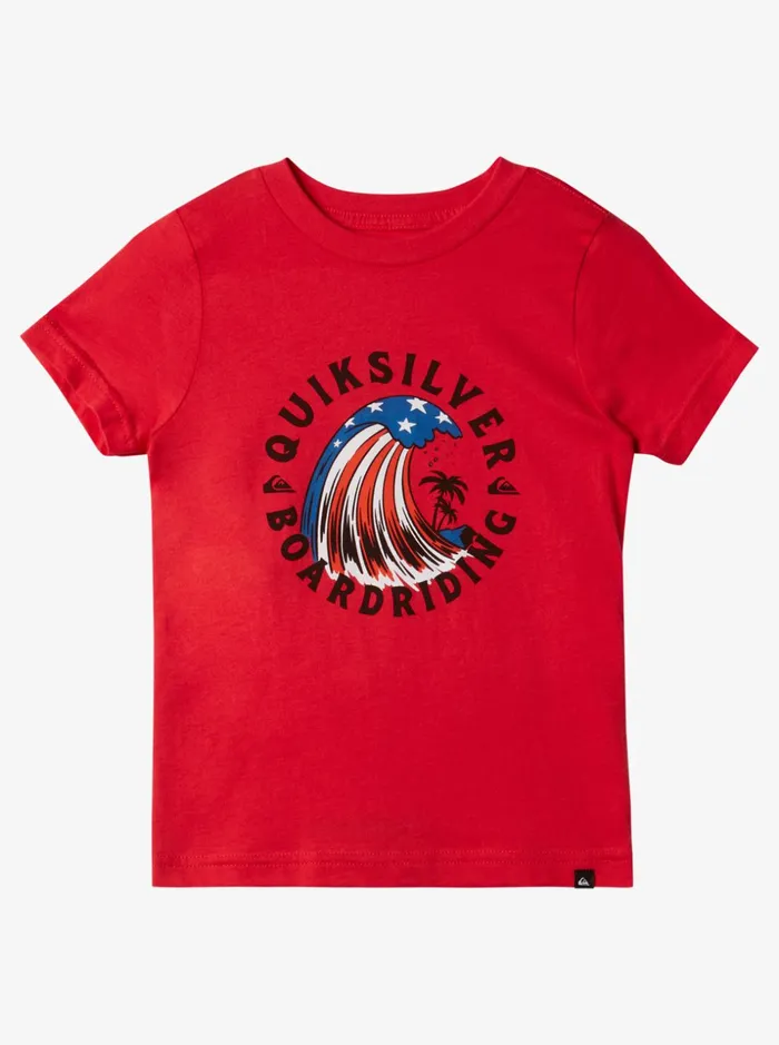 Boys Quiksilver Tees Boy039s 27 Home Of The Wave TShirt High Risk Red
