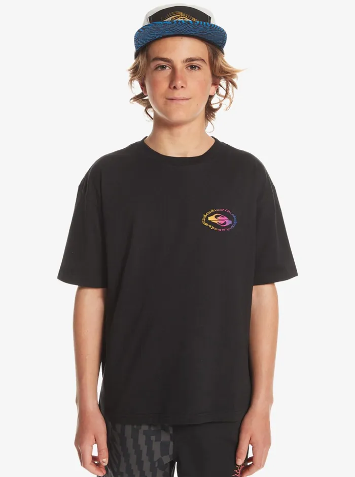 Boys Quiksilver Tees Boy039s 816 Radical Flag TShirt Black Boys Quiksilver Tees Boy039s 816 Radical Flag TShirt Black