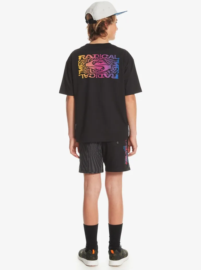 Boys Quiksilver Tees Boy039s 816 Radical Flag TShirt Black Boys Quiksilver Tees Boy039s 816 Radical Flag TShirt Black