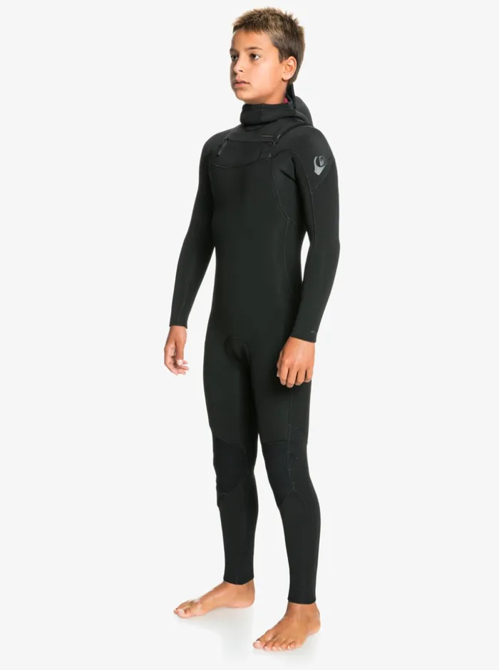 Boys Quiksilver Wetsuits Boy039s 816 43mm Everyday Sessions Hooded Chest Zip Wetsuit Black Boys Quiksilver Wetsuits Boy039s 816 43mm Everyday Sessions Hooded Chest Zip Wetsuit Black