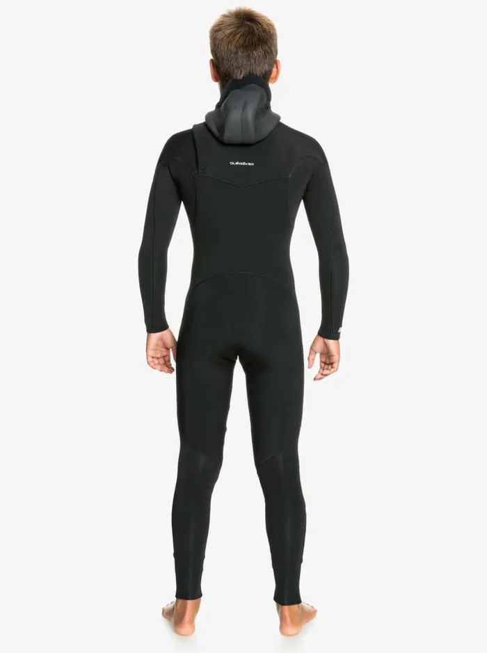 Boys Quiksilver Wetsuits Boy039s 816 43mm Everyday Sessions Hooded Chest Zip Wetsuit Black Boys Quiksilver Wetsuits Boy039s 816 43mm Everyday Sessions Hooded Chest Zip Wetsuit Black