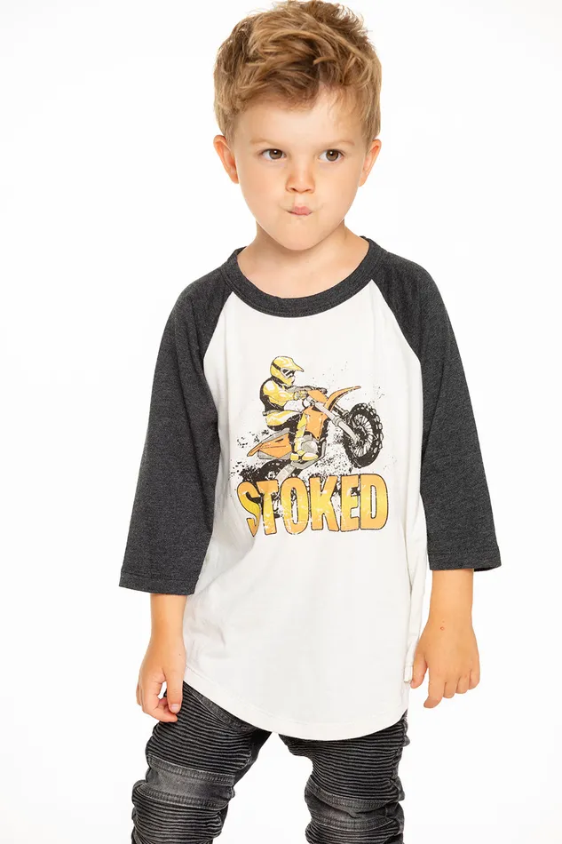 Boys Stoked Baseball Tee Tops Chaser Brand